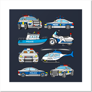 Police Vehicles Posters and Art